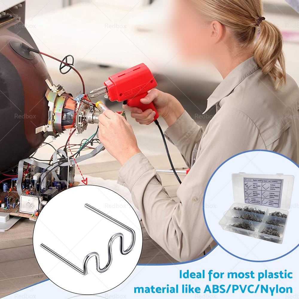 {{ 1200PCS Steel Hot Stapler Staples Repair Tools Kit For Plastic Welder Car Bumper }} - Buy Car Parts Online at {{ Kaka Auto Parts }}.