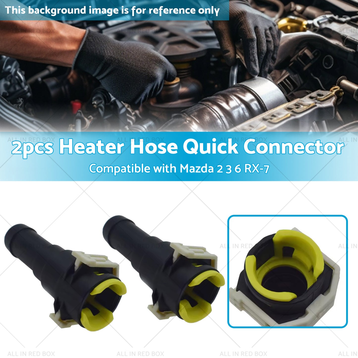 {{ 2x Heater Hose Quick Connector Suitable for Mazda MX-3 MX-6 RX-7 Protege MPV }} - Buy Car Parts Online at {{ Kaka Auto Parts }}.