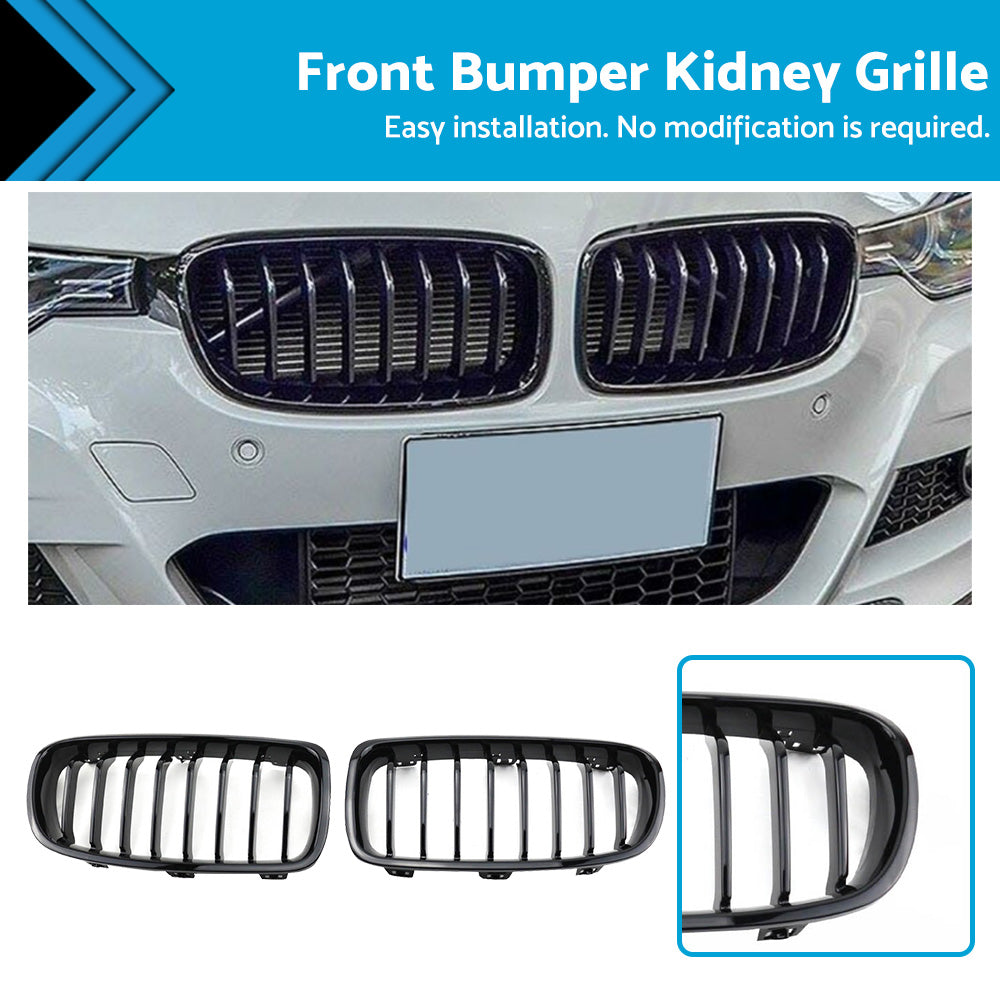 Front Bumper Kidney Grille Grill Suitable For BMW F30 F31 320i 330i 12-18