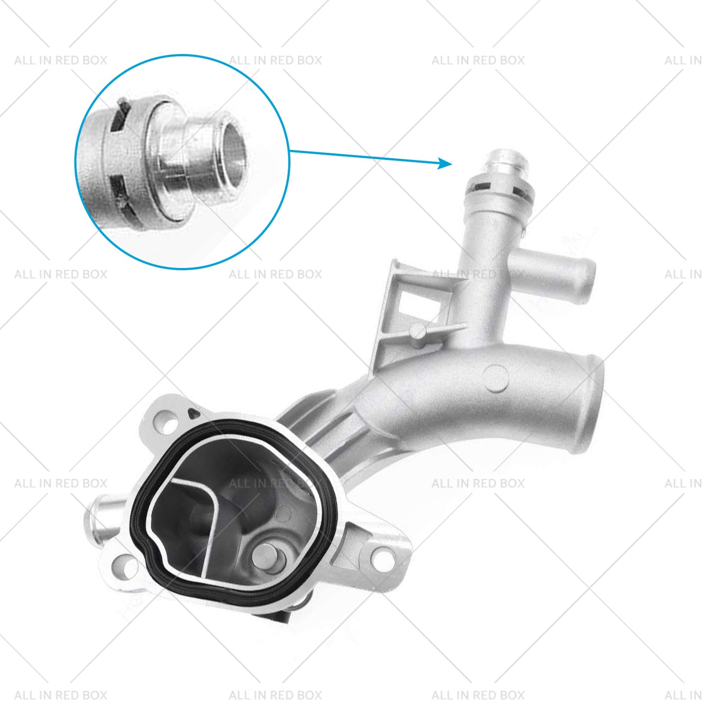 {{ Water Outlet Thermostat Housing Aluminum Suitable for Chevy Cruze 1. 4L 11-18 }} - Buy Car Parts Online at {{ Kaka Auto Parts }}.