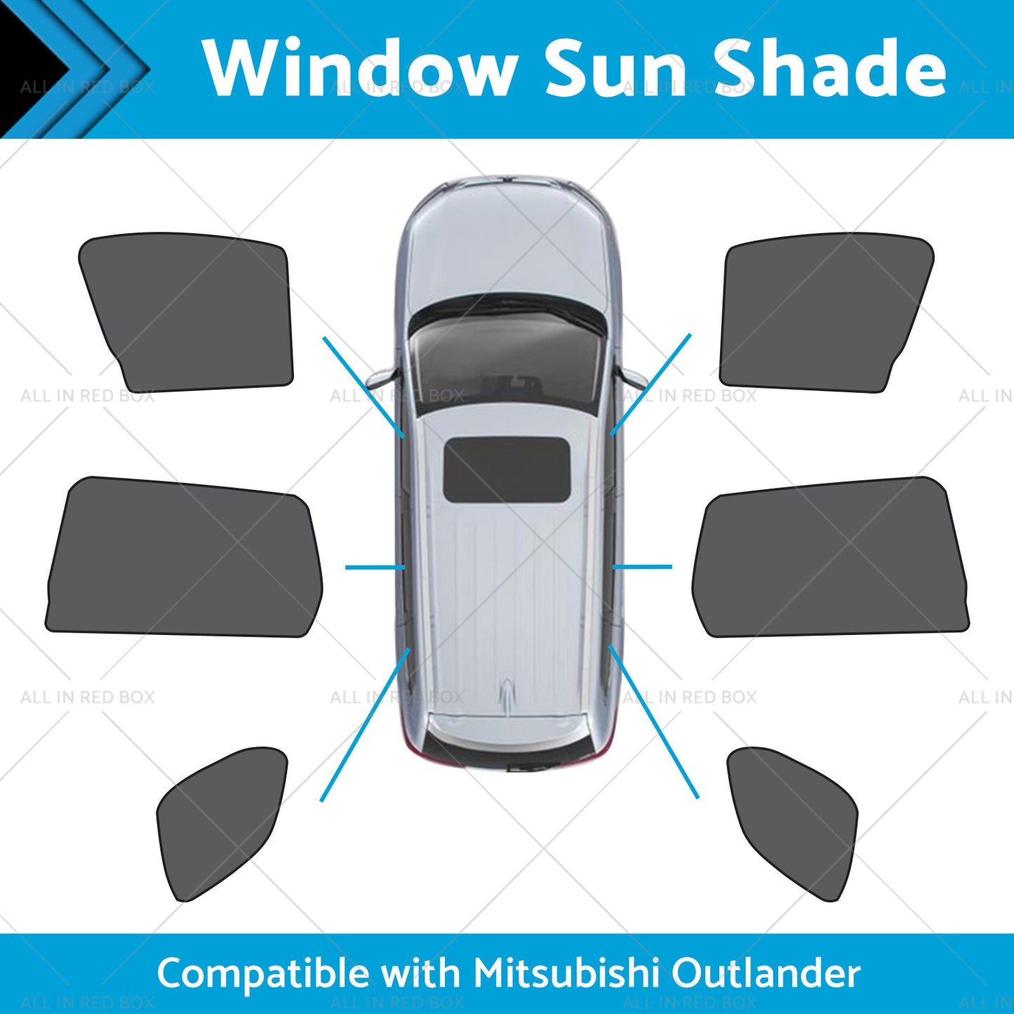 {{ Car Window Magnetic Mesh Sun Shades Suitable for Mitsubishi Outlander 2021-23 }} - Buy Car Parts Online at {{ Kaka Auto Parts }}.