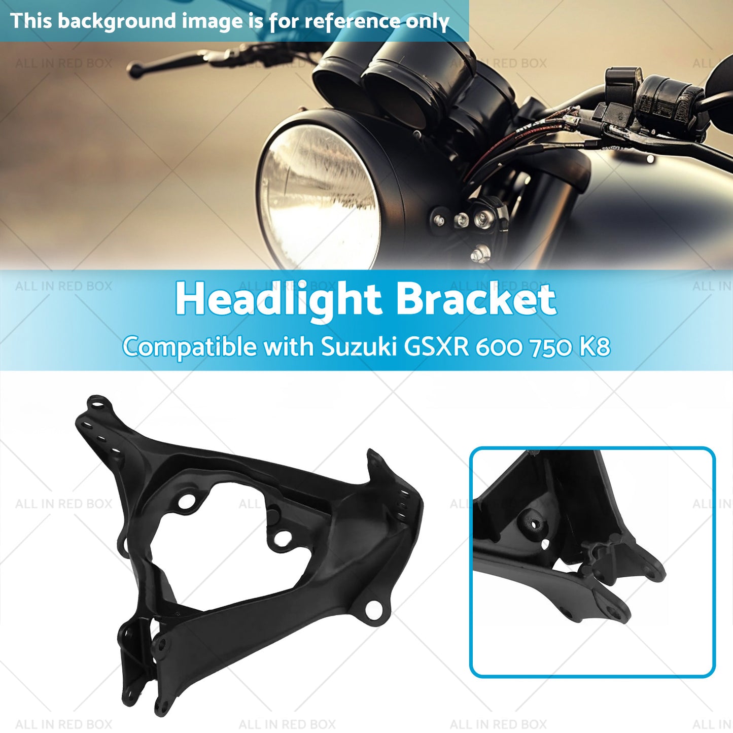 {{ Front Headlight Bracket Suitable for Suzuki GSXR 600 750 K8 2008-2009 - Aluminum }} - Buy Car Parts Online at {{ Kaka Auto Parts }}.