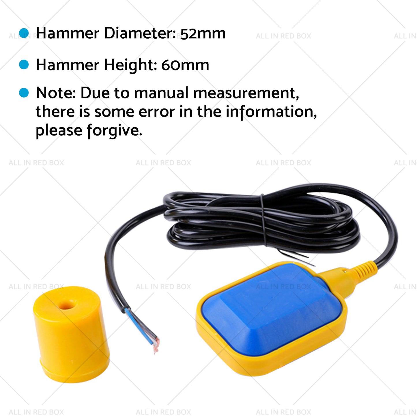 {{ Float Switch or Water Level Control Switch, Cable 3m }} - Buy Car Parts Online at {{ Kaka Auto Parts }}.
