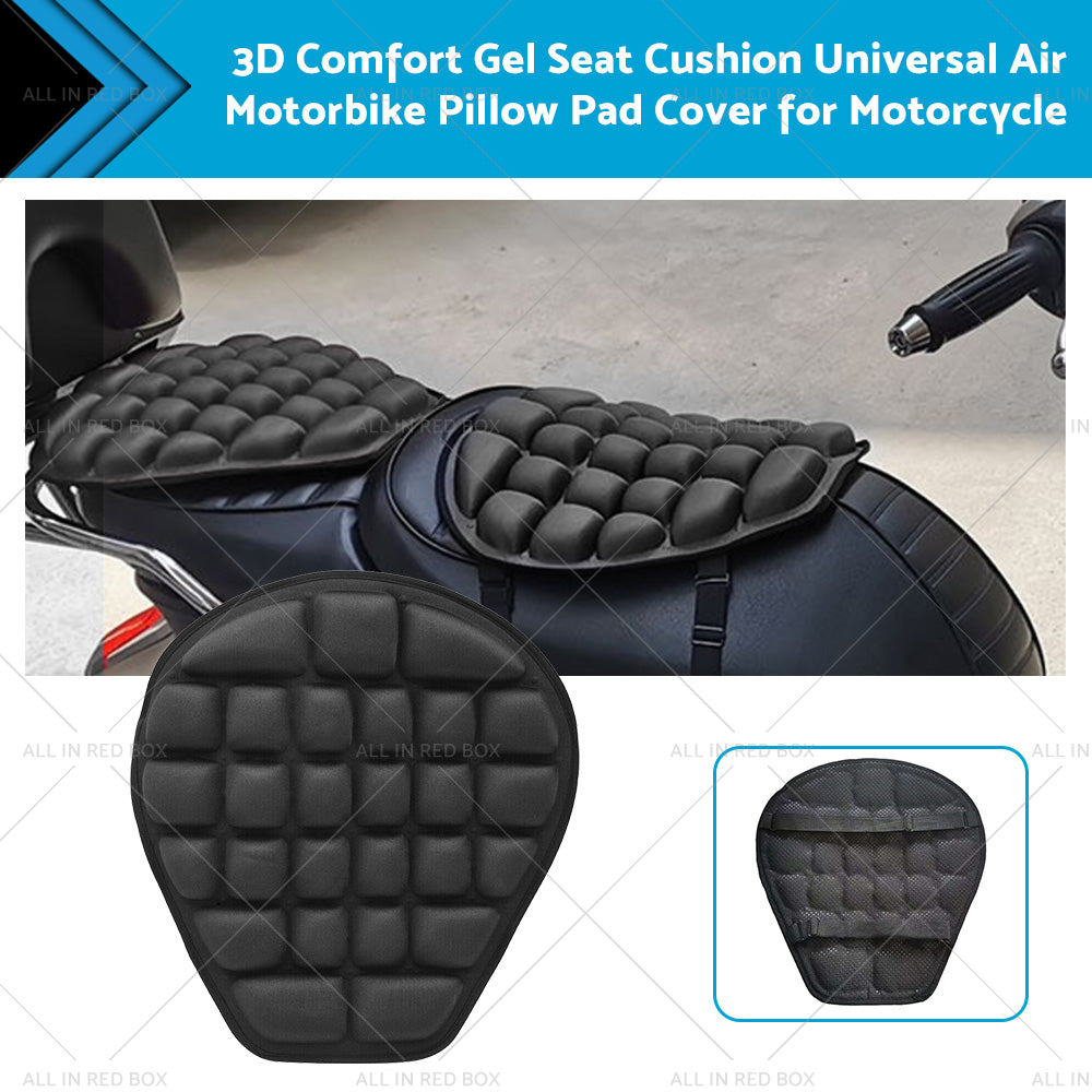 {{ 3D Motorcycle Comfort Gel Seat Cushion Universal Air Motorbike Pillow Pad Cover }} - Buy Car Parts Online at {{ Kaka Auto Parts }}.