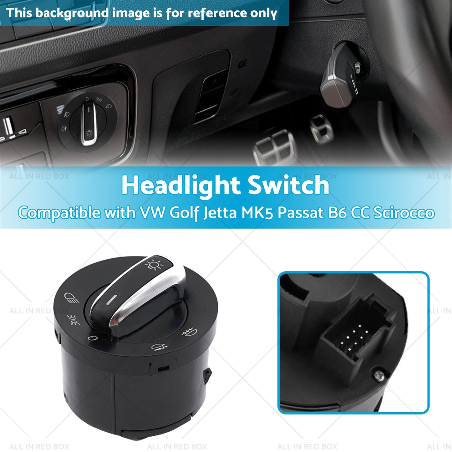 {{ Headlight Switch Suitable for VW Golf Jetta MK5 Passat B6 CC Scirocco 5ND941431A }} - Buy Car Parts Online at {{ Kaka Auto Parts }}.