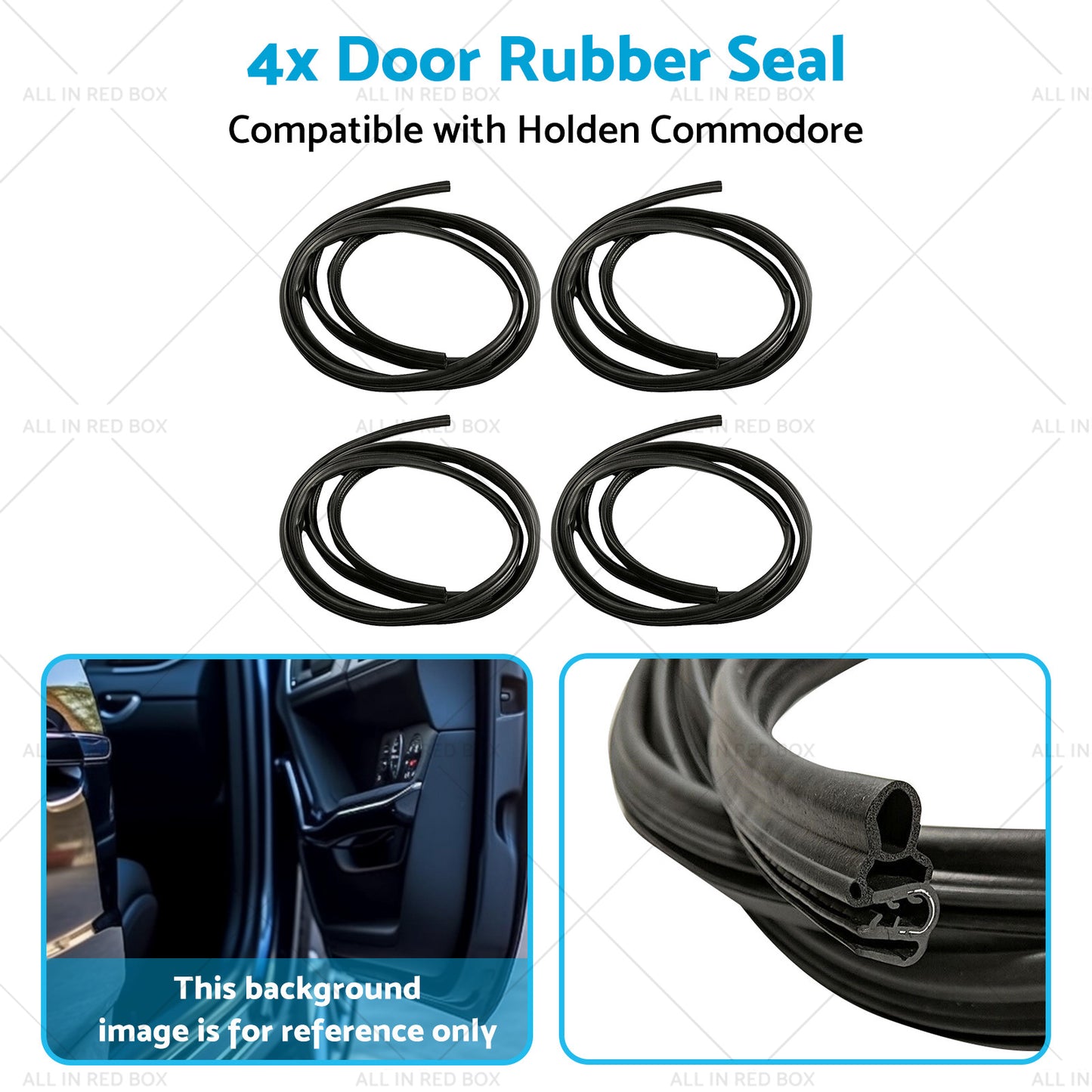 {{ Front or Rear Door Rubber Seal Rubber Suitable for Holden Commodore VN VP VR VS 4x }} - Buy Car Parts Online at {{ Kaka Auto Parts }}.