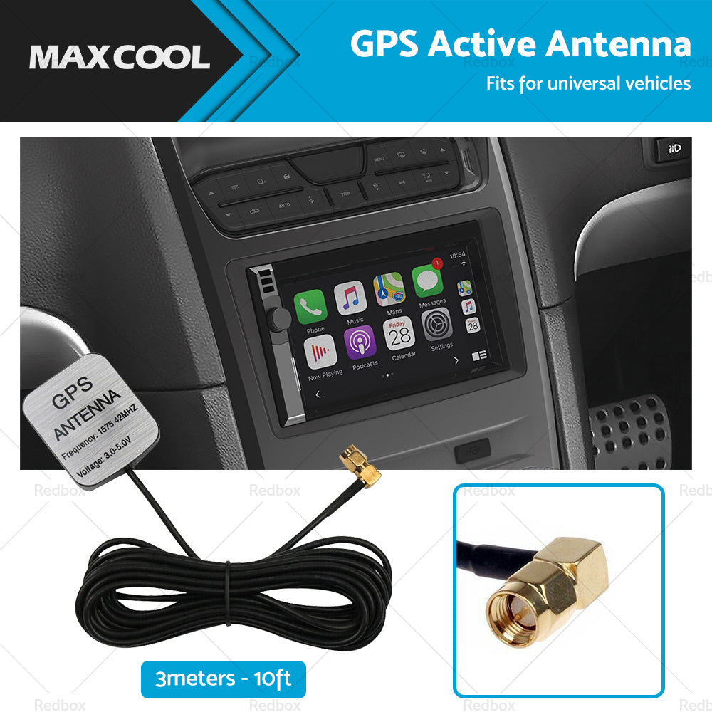 GPS Antenna SMA Plug Active Aerial Extension Cable for Car DVD Head Unit Stereos