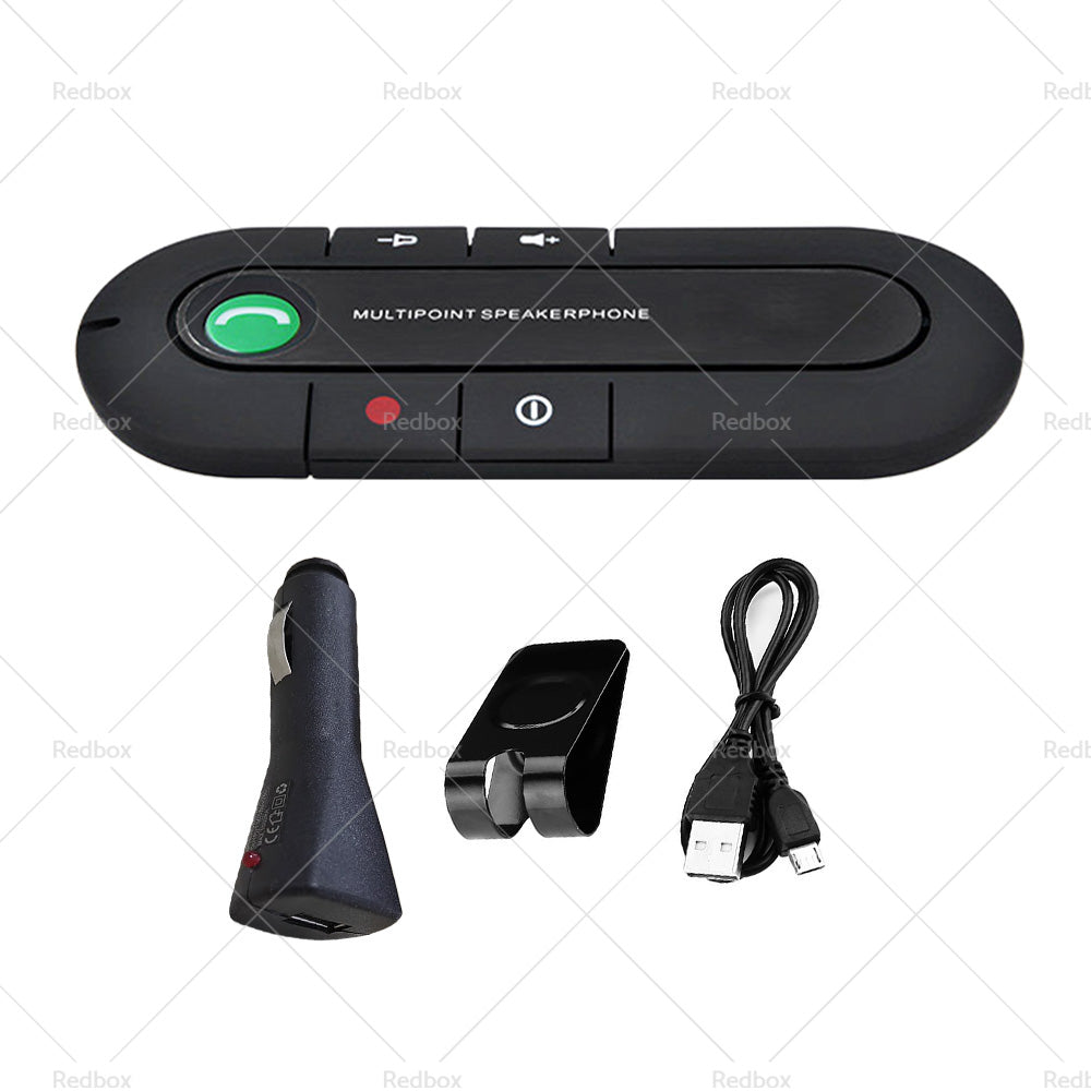 Bluetooth-compatible Handsfree Speaker MP3 Player Sun Visor Clip Car Charger