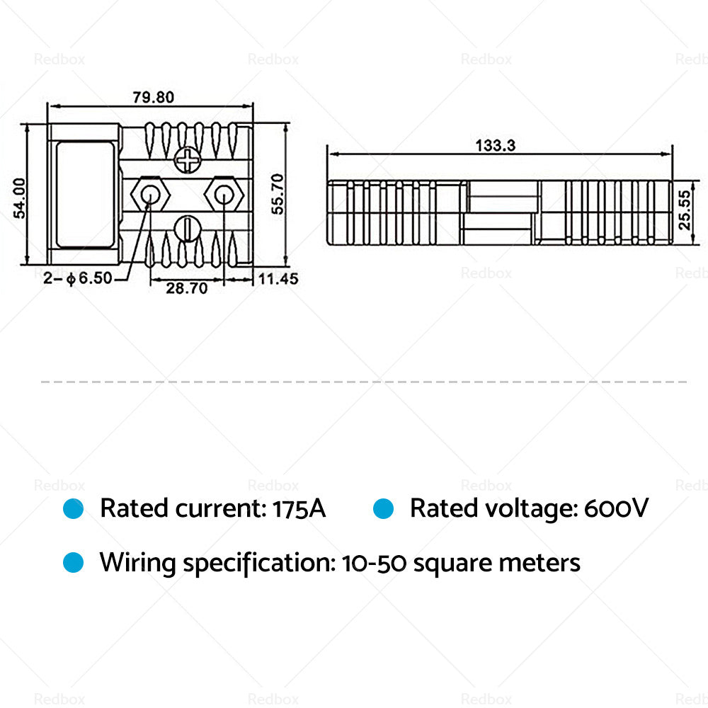 Suitable For ANDERSON STYLE PLUG 175A AMP TRUCK SOLAR CONNECTOR 12 24V CARAVAN