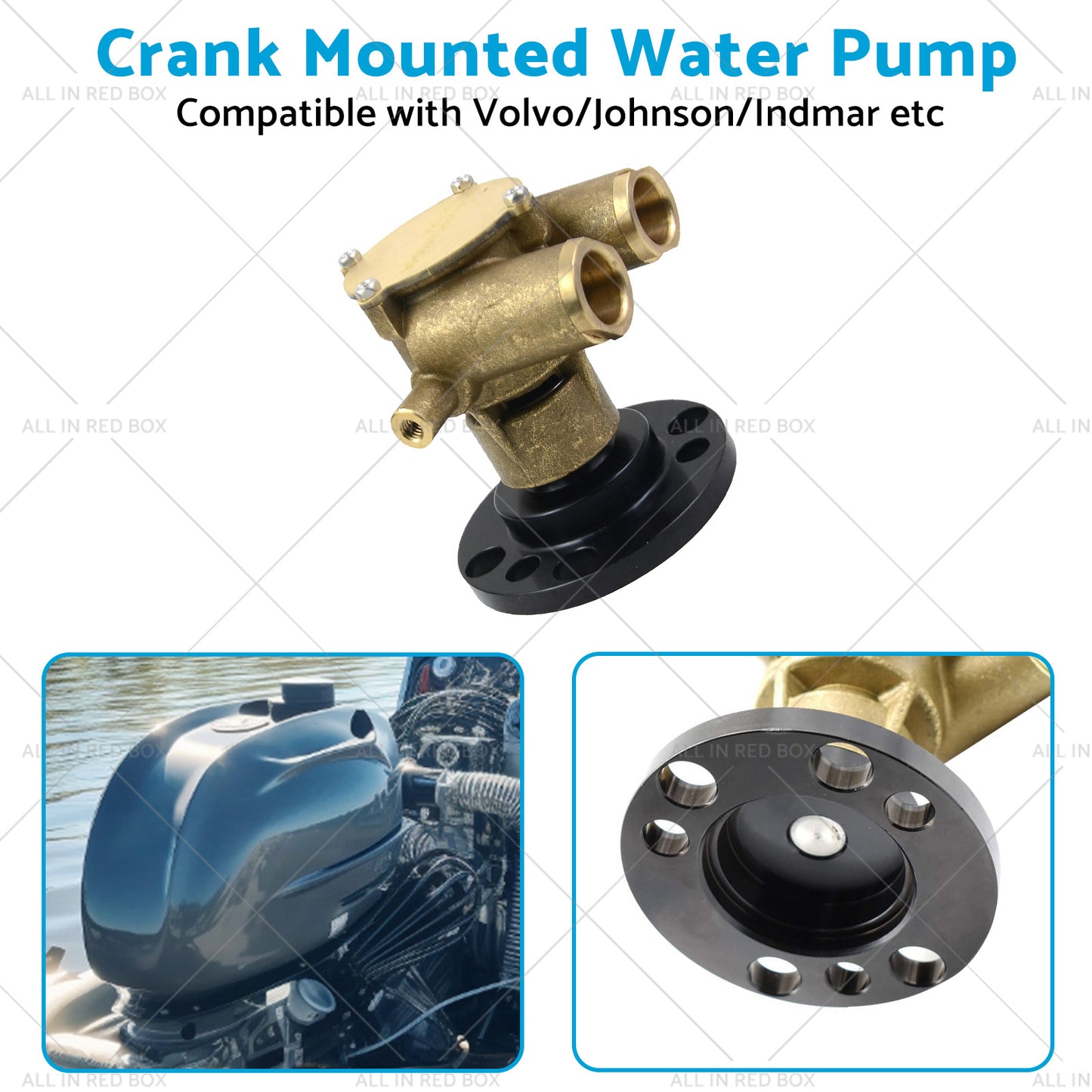 {{ Crank Mounted Water Pump Suitable For Johnson F6B-9 VOLVO 856513 INDMAR 685001 }} - Buy Car Parts Online at {{ Kaka Auto Parts }}.