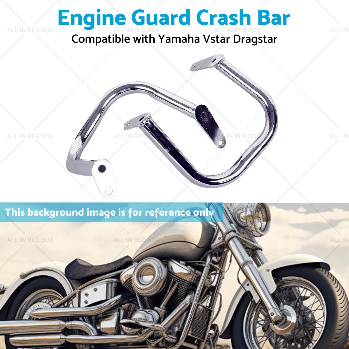 {{ Engine Guard Highway Crash Bar Chrome For Yamaha V-Star XVS400 XVS650 1998-2016 }} - Buy Car Parts Online at {{ Kaka Auto Parts }}.