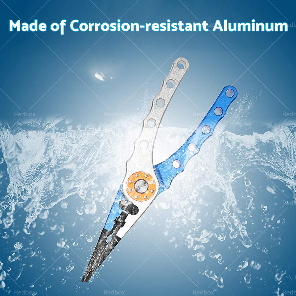 7. 9 Aluminium Fishing Pliers Hook Remover Line Cutting Mono Braid Fish Grip