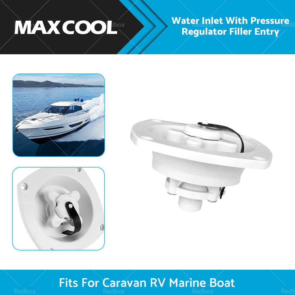 {{ White Water Inlet with Pressure Regulator Filler Entry Fits For Caravan RV Boat }} - Buy Car Parts Online at {{ Kaka Auto Parts }}.