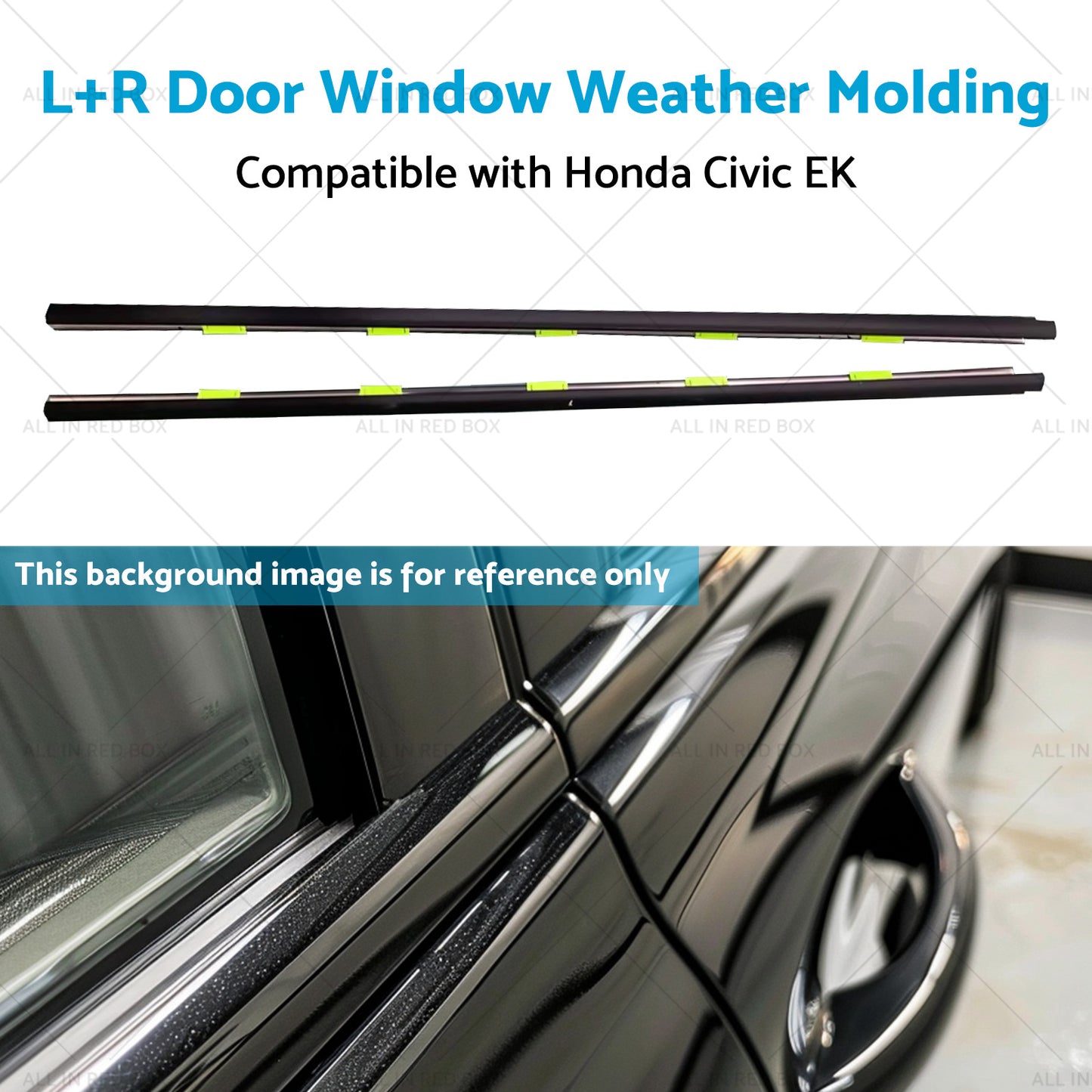 {{ LR Door Window Weather Molding 72410-S03-003 Suitable For Honda Civic EK 2door }} - Buy Car Parts Online at {{ Kaka Auto Parts }}.