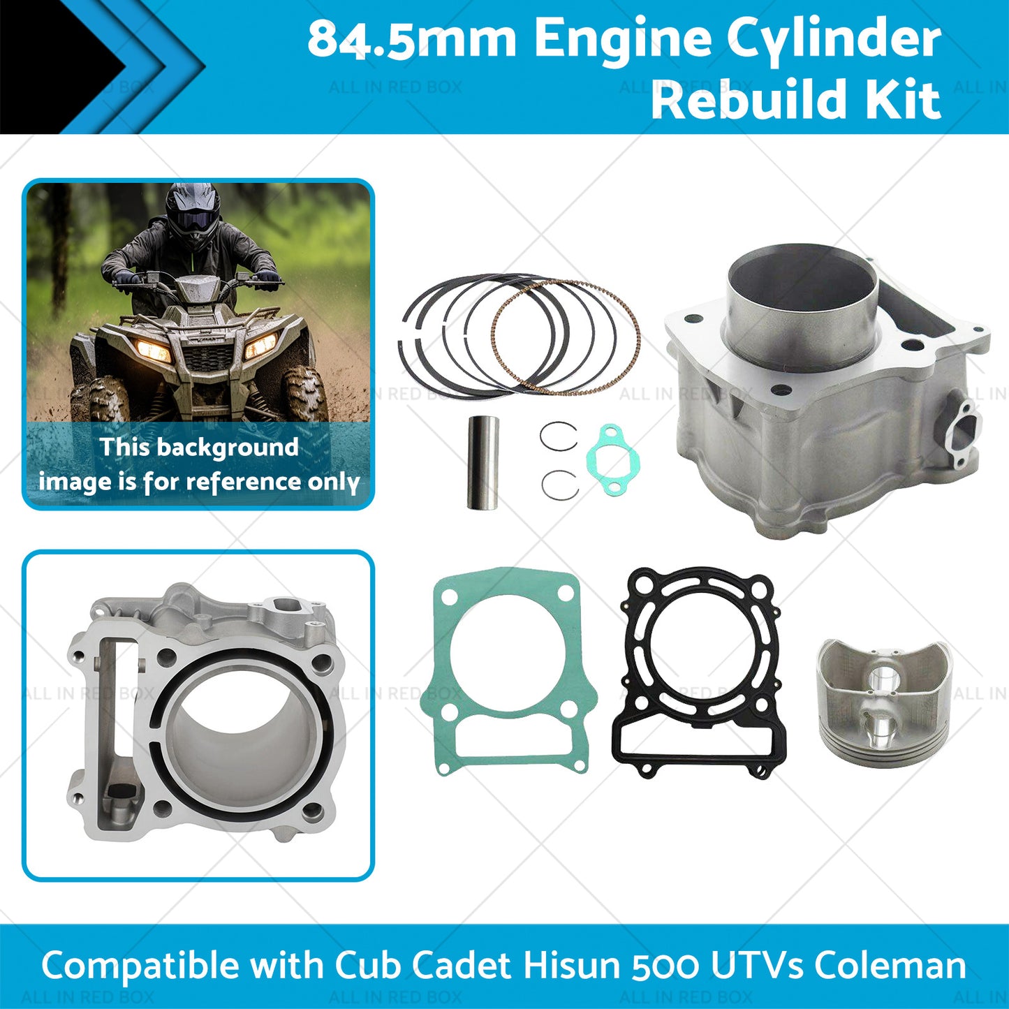 {{ 84. 5mm Engine Cylinder Rebuild Kit Suitable for Cub Cadet UTVs Coleman Hisun 500 }} - Buy Car Parts Online at {{ Kaka Auto Parts }}.