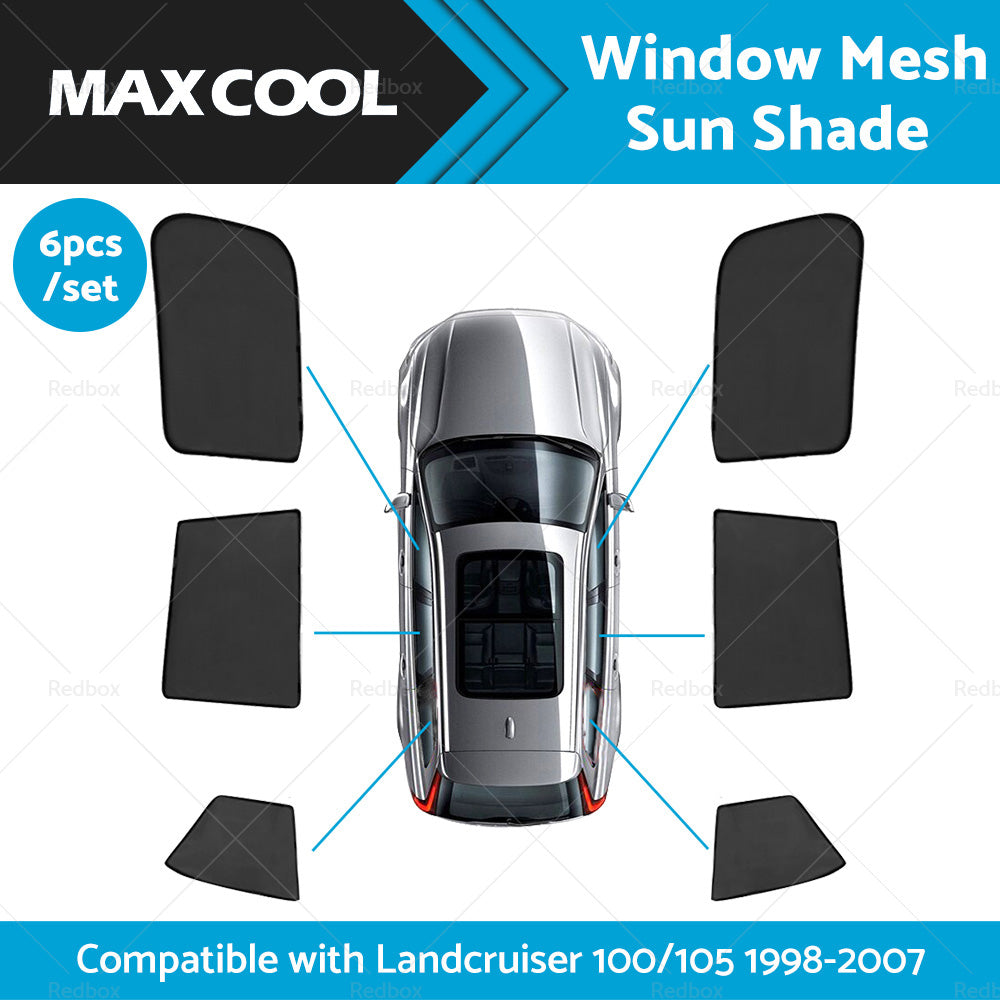 {{ 6x Foldable Window Mesh Sun Shade Suitable For Landcruiser 100 105 1998-2007 }} - Buy Car Parts Online at {{ Kaka Auto Parts }}.