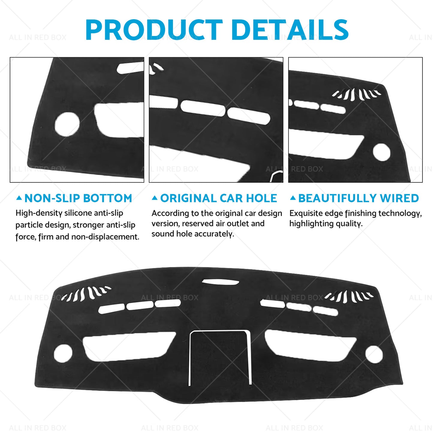 {{ Dashboard Cover Suitable for Mercedes Vito Chassis 447 7 or 2014-On Black Dash Mat }} - Buy Car Parts Online at {{ Kaka Auto Parts }}.
