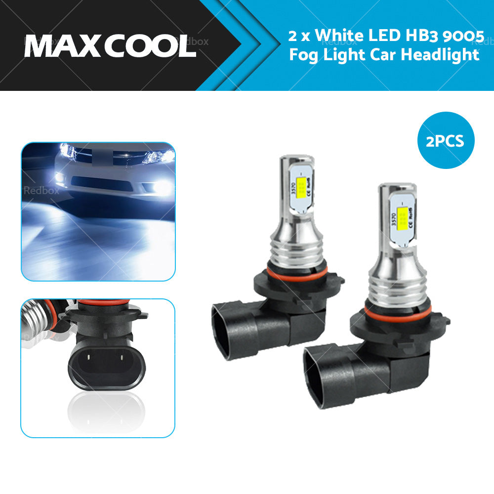 2X HB3 9005 60W 12V Xenon White 6000K Light Car Headlight Lamp Globes Bulbs LED