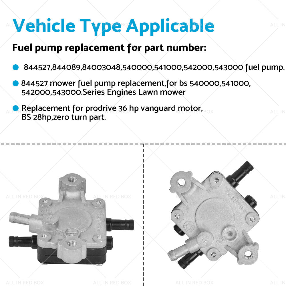 Fuel Pump 844527 Suitable For Selected Briggs and Stratton Vanguard Motors