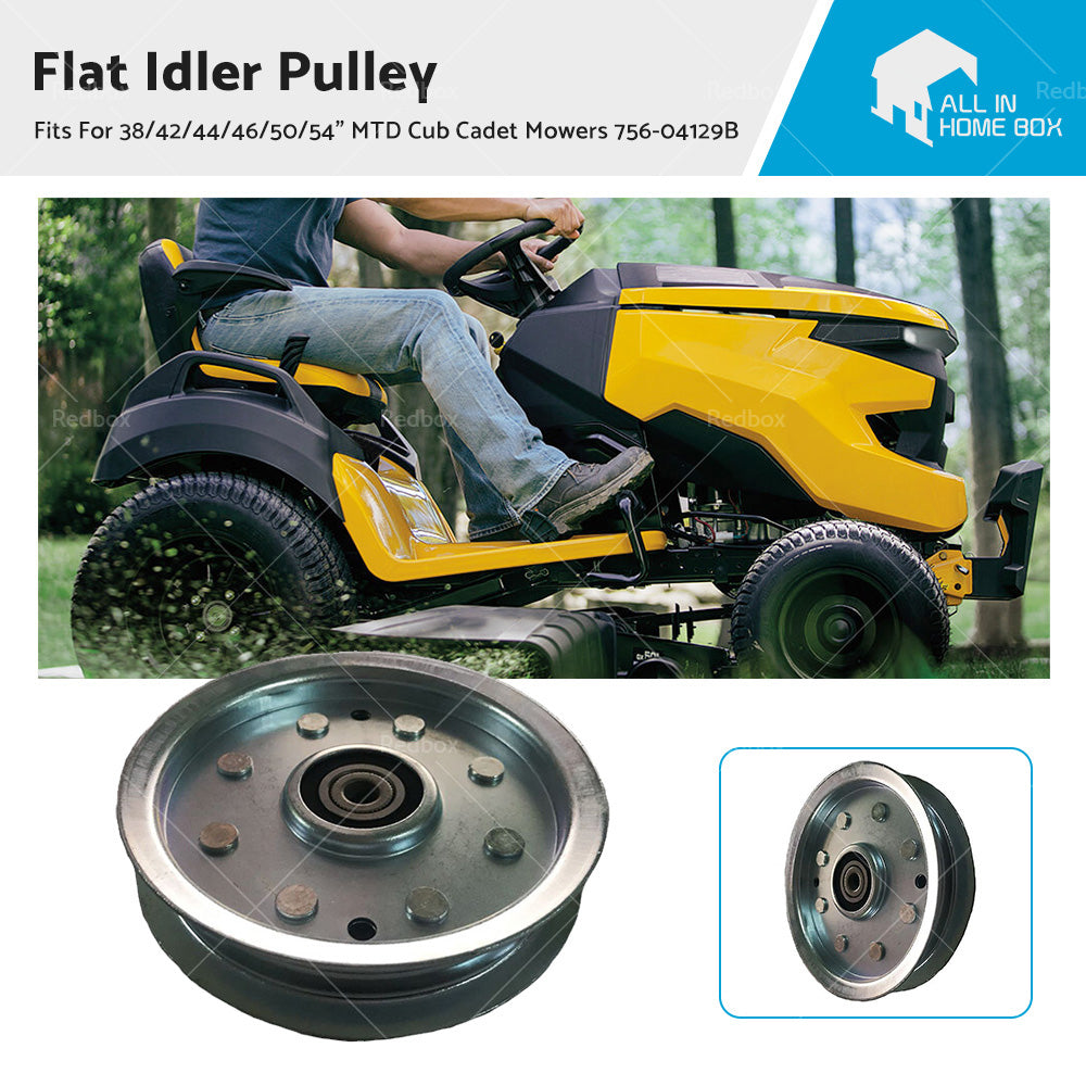 Flat Idler Pulley For 38 or 42 or 44 or 46 or 50 or 54 inch MTD Cub Cadet Mowers 756-04129B