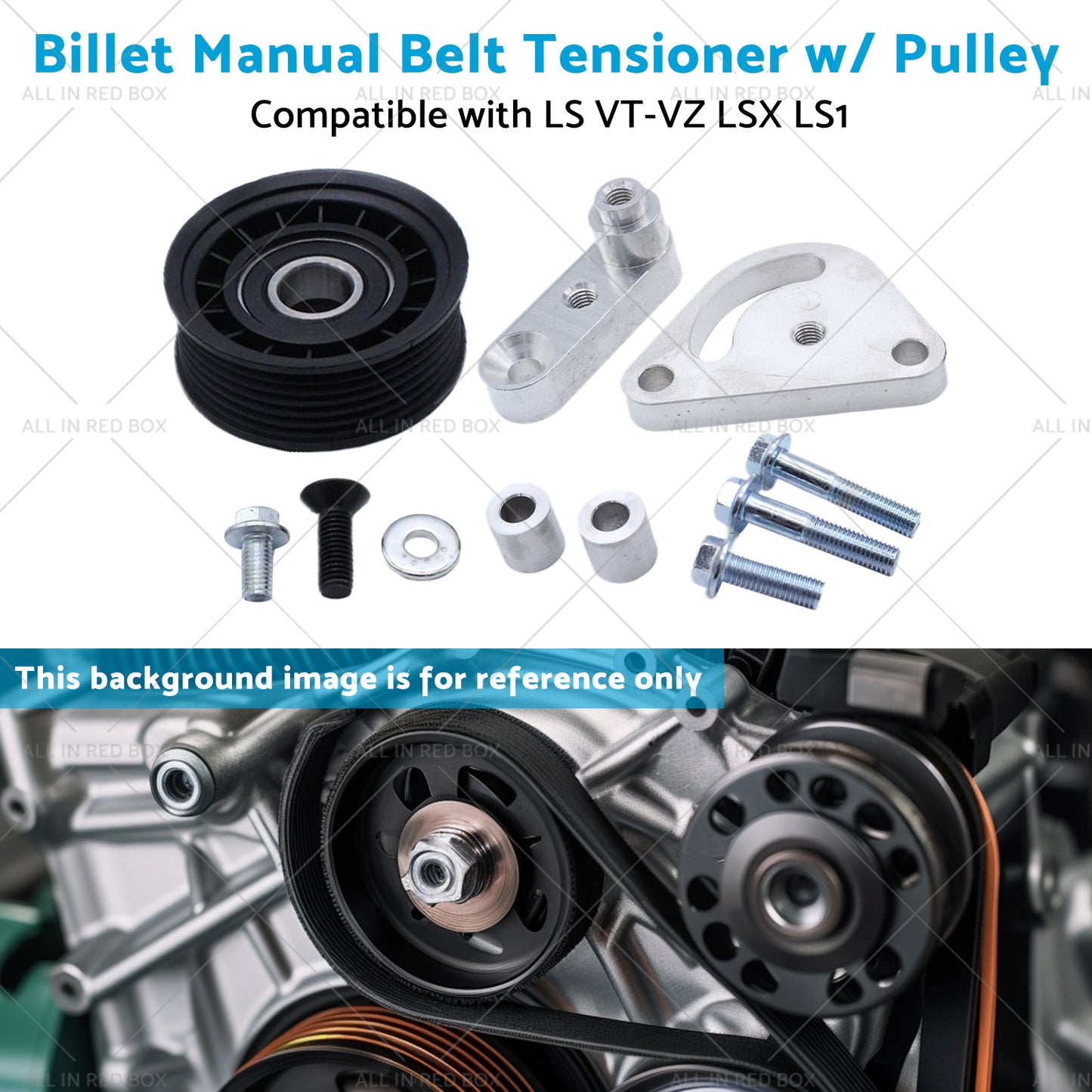 {{ Billet Manual Belt Tensioner w or Pulley Suitable for 98-06 LS VT-VZ LSX LS1 }} - Buy Car Parts Online at {{ Kaka Auto Parts }}.