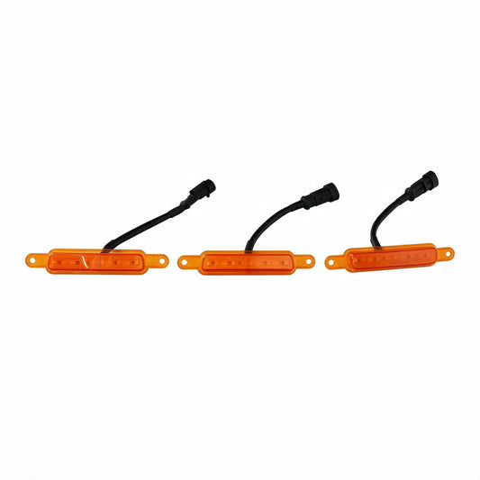 Grille LED Lights Amber Set of 3 Suitable for Universal Grille Mount 2000-2025