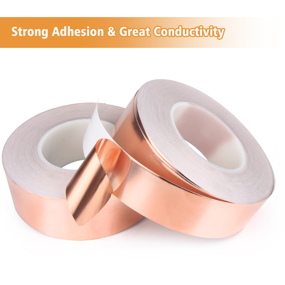 Copper Foil Tape 20mx50mm EMI Shielding Conductive Adhesive Tapes Snail Barrier