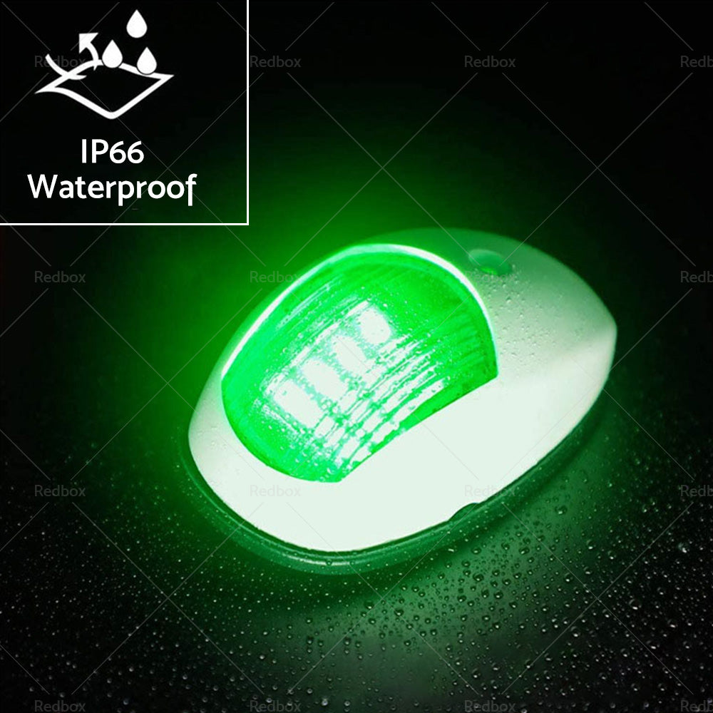 {{ Pair Red and Green 8LED Navigation Lights Marine Bow Light Lamp for Boat Pontoon }} - Buy Car Parts Online at {{ Kaka Auto Parts }}.