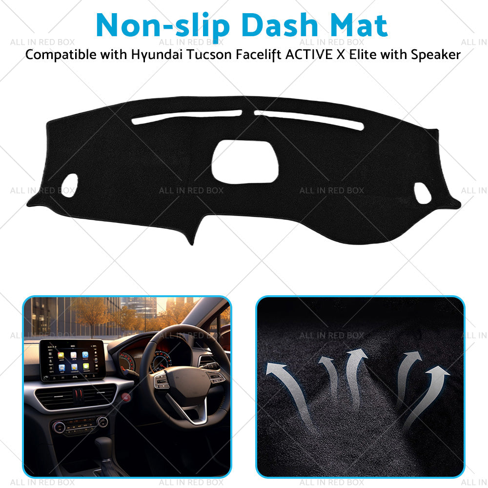 {{ Non-Slip Dash Mat Suitable For Hyundai Tucson TL Active X Elite w Speaker 18-21 }} - Buy Car Parts Online at {{ Kaka Auto Parts }}.
