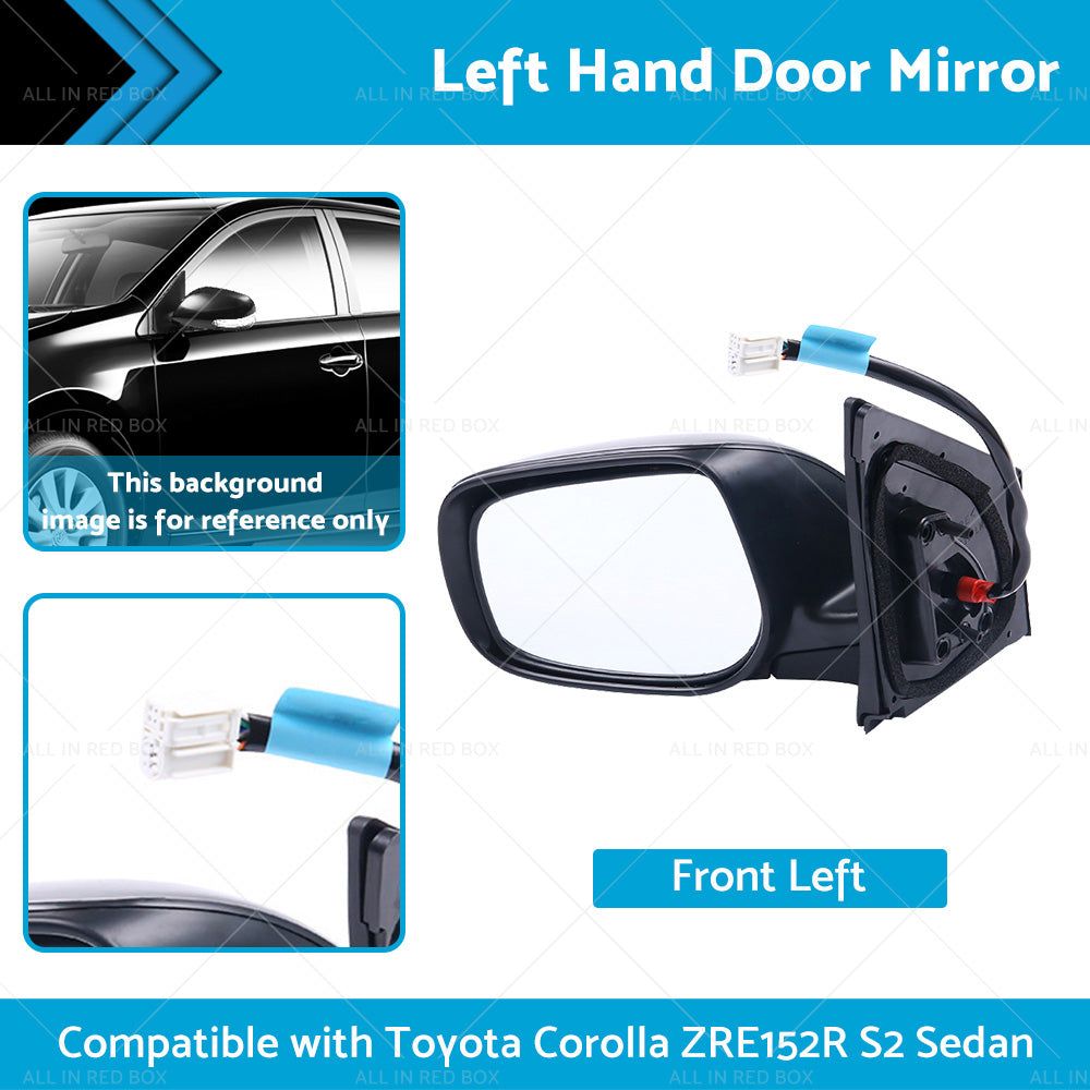 {{ LH Left Hand Door Mirror 5Pins Suitable for Toyota Corolla ZRE152 10-13 Sedan }} - Buy Car Parts Online at {{ Kaka Auto Parts }}.