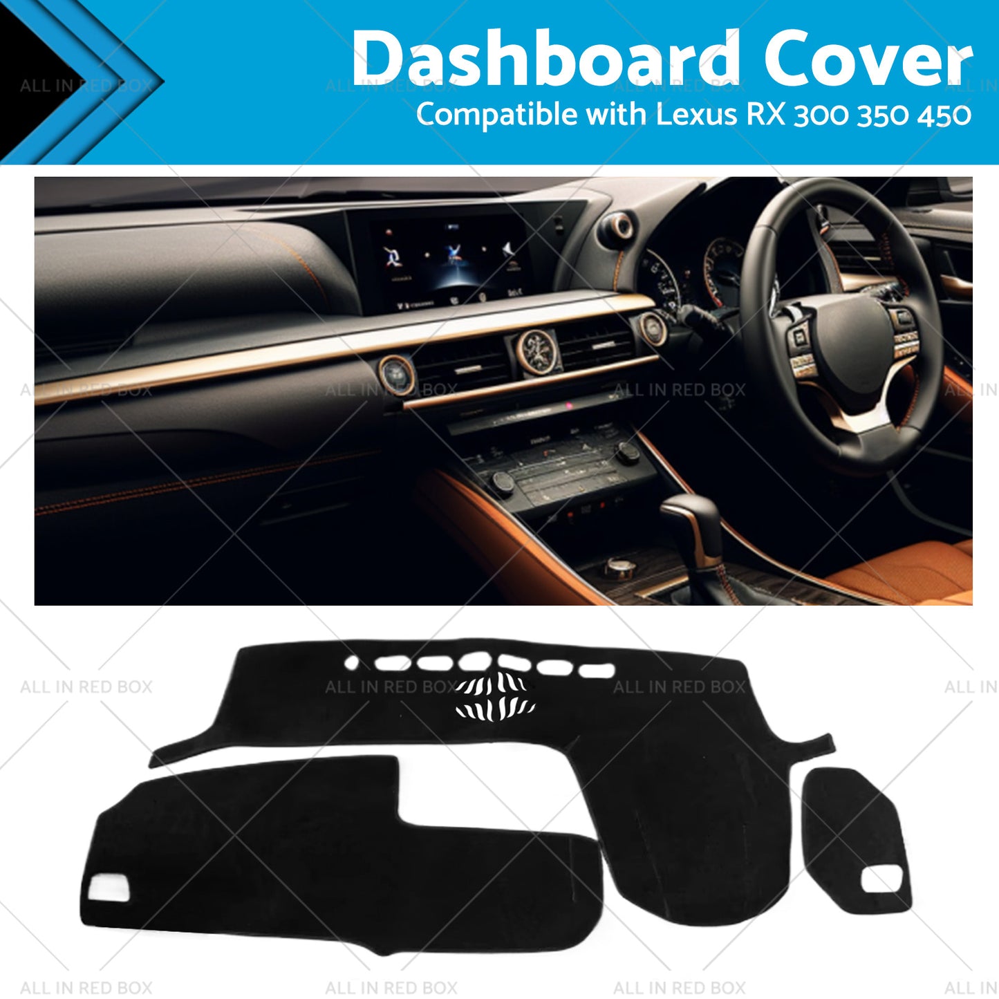 {{ Dash Mat Carpet Suitable for Lexus RX 2016-2019 300 350 450 Dashboard Cover }} - Buy Car Parts Online at {{ Kaka Auto Parts }}.