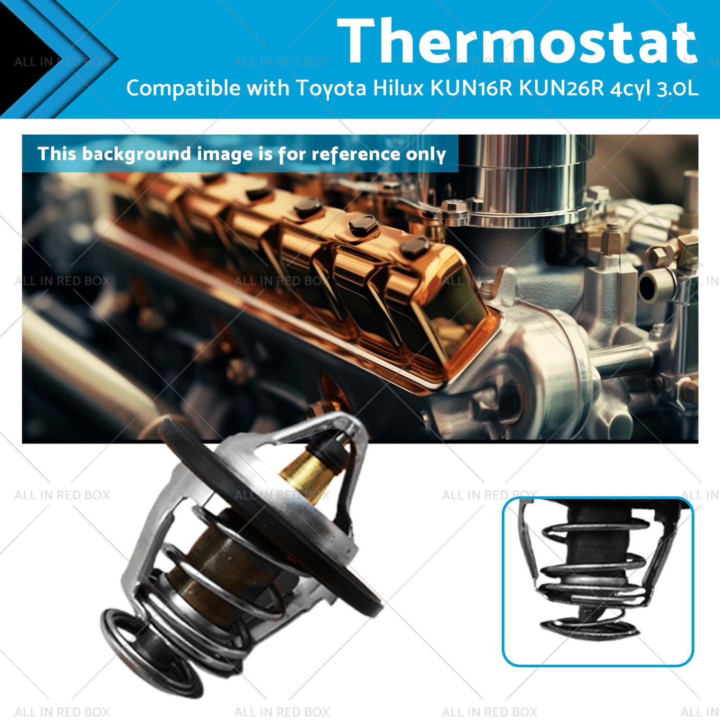 {{ Thermostat Suitable for 2005-2015 Hilux KUN16R KUN26R 4cyl 3. 0L 1KD-FTV Diesel }} - Buy Car Parts Online at {{ Kaka Auto Parts }}.