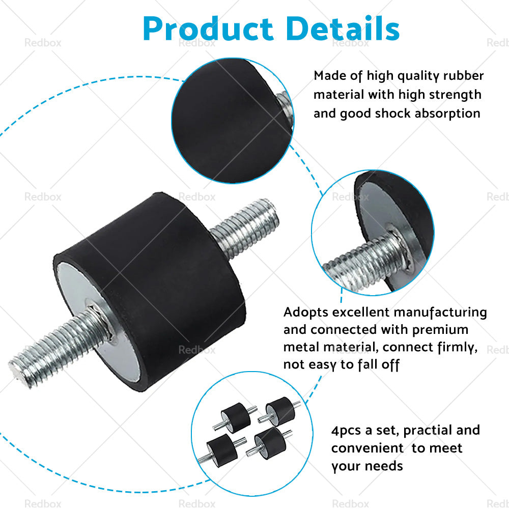{{ Car Bobbin 30*40mm 4PCS M10 Rubber Shock Absorber Anti Vibration Isolator Mounts }} - Buy Car Parts Online at {{ Kaka Auto Parts }}.