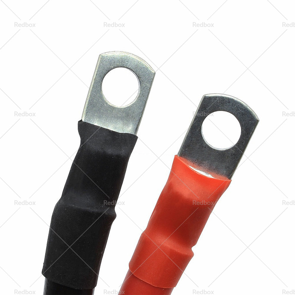 50cm 12V Battery joiner Connector Lead DC Wire 100 Amp Cable and lugs Red and Black
