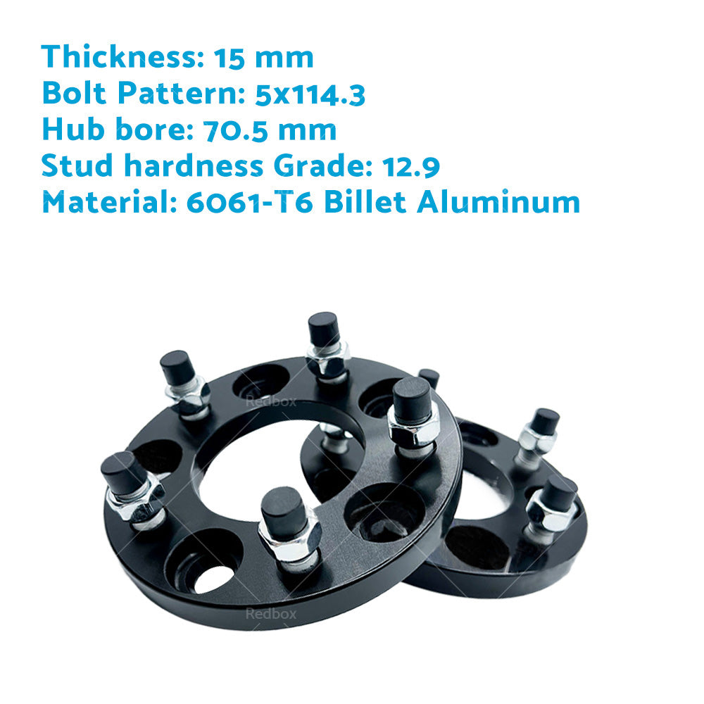 {{ 15mm Bolt-on Wheel Spacers 5 X 114. 3 70. 5mm Fit For Ford Falcon and Mustang 94-14 }} - Buy Car Parts Online at {{ Kaka Auto Parts }}.