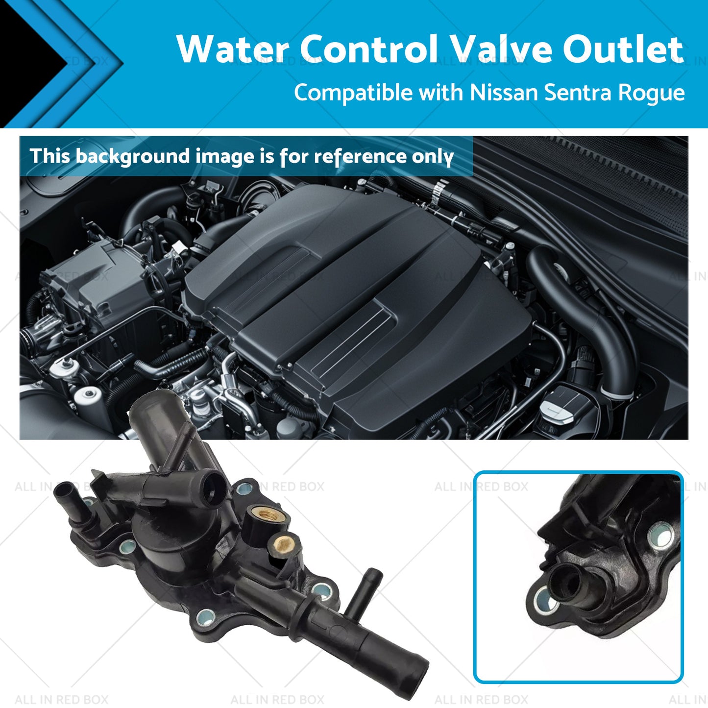 {{ Water Control Valve Outlet Suitable for Nissan Sentra Rogue 2017-2019 110603RC1A }} - Buy Car Parts Online at {{ Kaka Auto Parts }}.