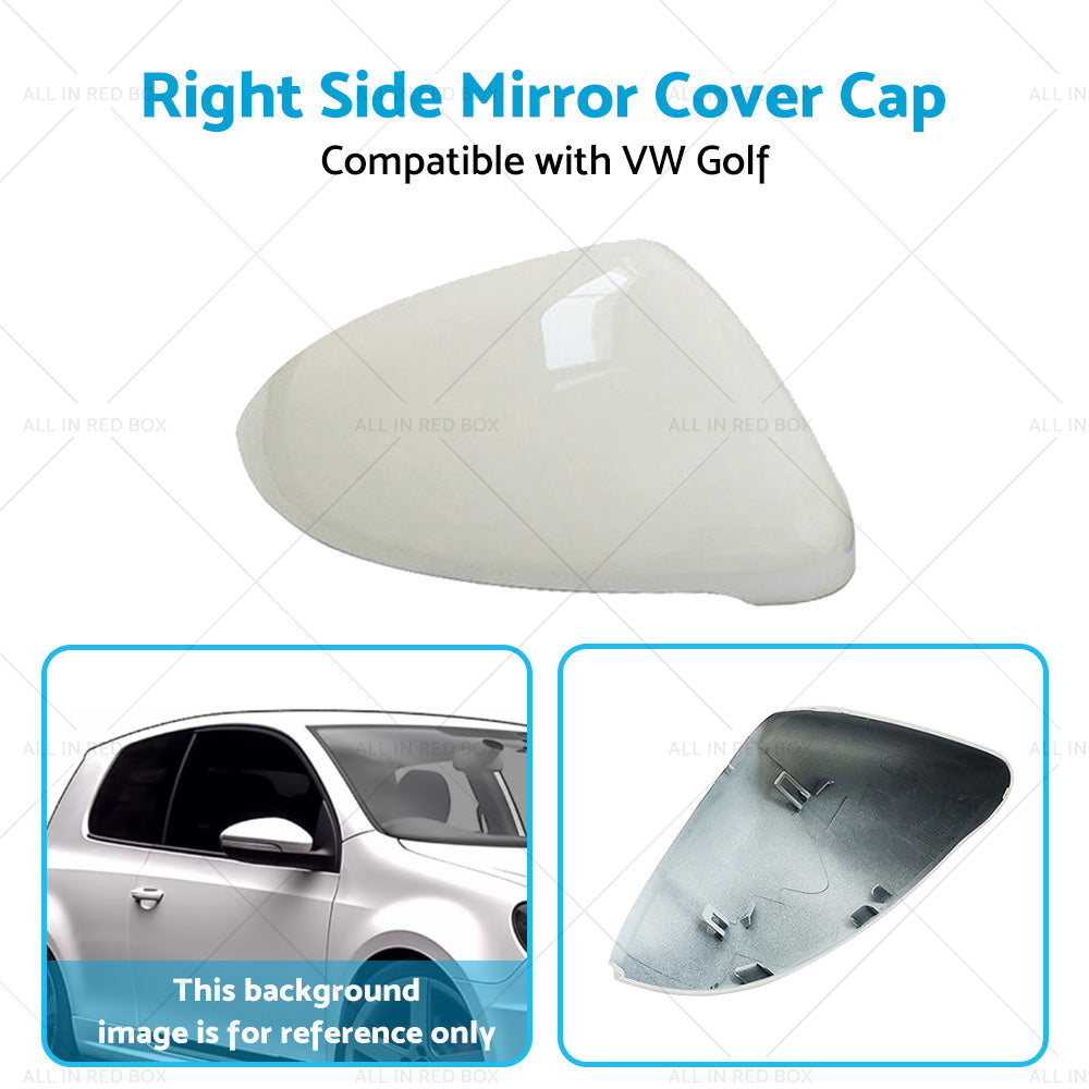 {{ Mirror Cover Cap Housing Suitable for VW Golf MK7 MK7.5 13-on Pure White RH }} - Buy Car Parts Online at {{ Kaka Auto Parts }}.