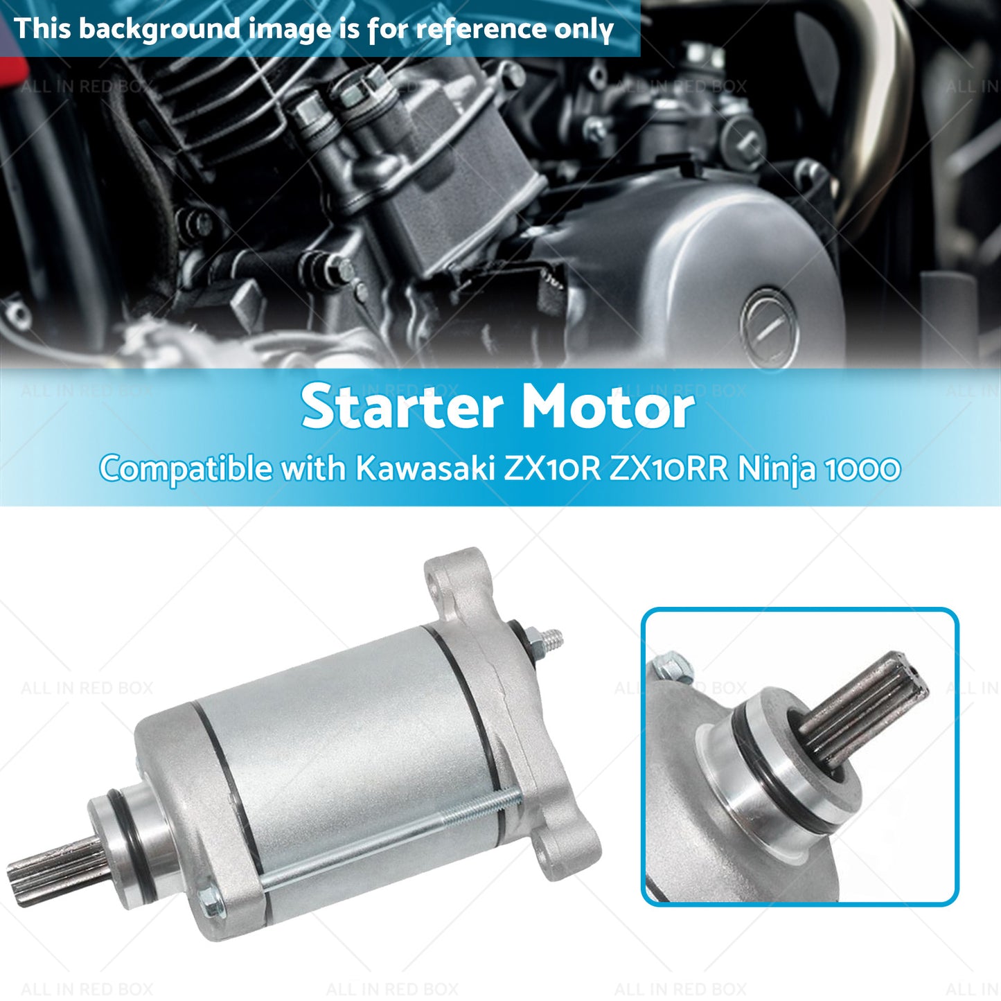 {{ Engine Starter Motor 9Teeth Suitable For Kawasaki ZX10R ZX10RR Ninja 1000 11-21 }} - Buy Car Parts Online at {{ Kaka Auto Parts }}.