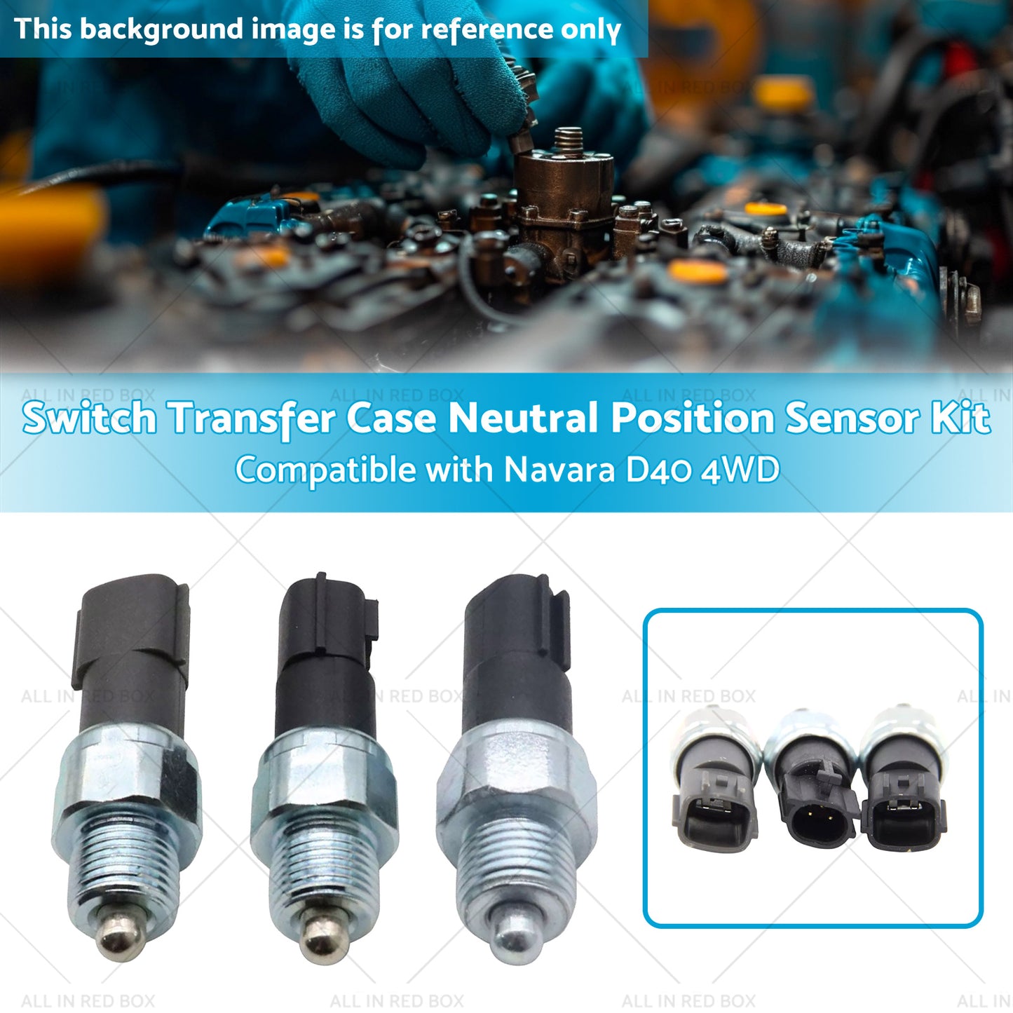 {{ 3x Switch Transfer Case Neutral Position Sensor Kit Suitable for Navara D40 4WD }} - Buy Car Parts Online at {{ Kaka Auto Parts }}.