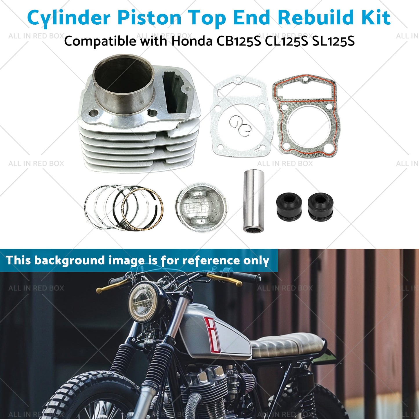 {{ CL125S SL125S Cylinder Piston Top End Rebuild Kit Suitablefor Honda CB125S 71-85 }} - Buy Car Parts Online at {{ Kaka Auto Parts }}.