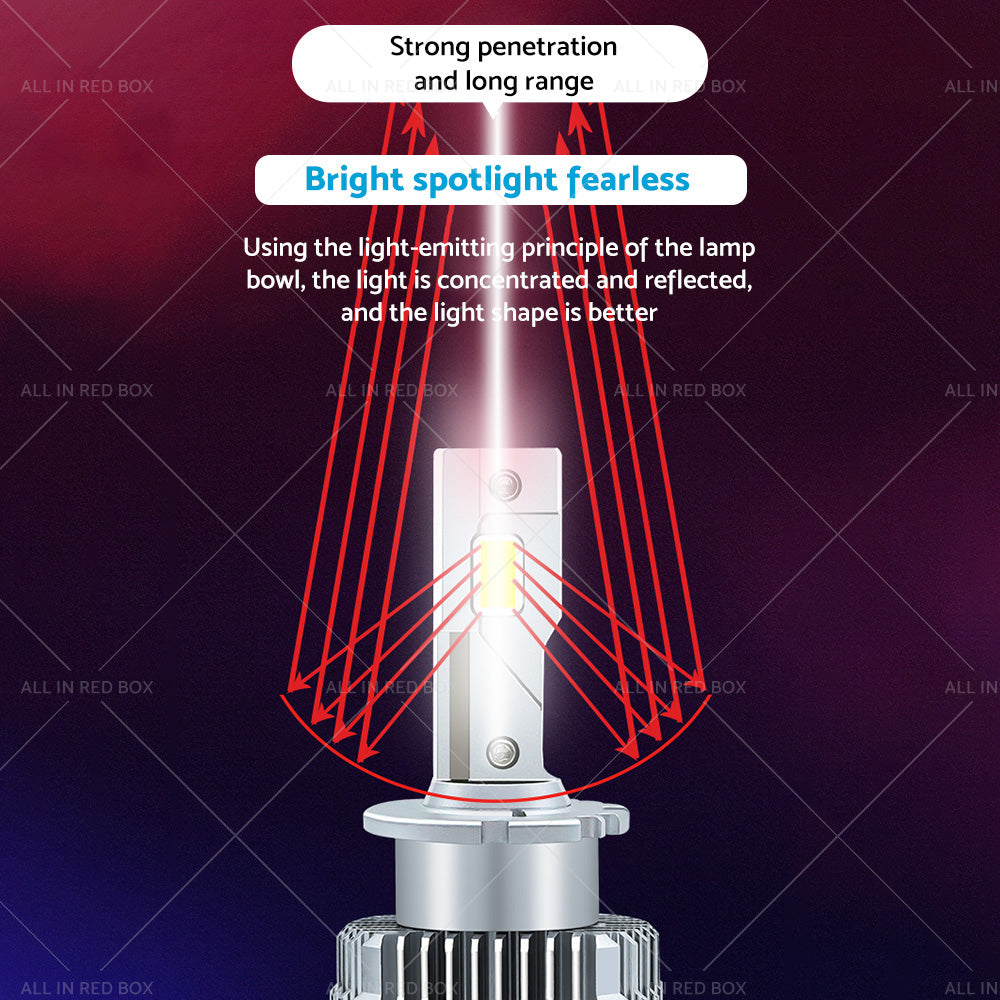 {{ 2PCS D4S LED Headlight Bulb Replace HID Xenon White 90W 6000K Conversion Kit }} - Buy Car Parts Online at {{ Kaka Auto Parts }}.