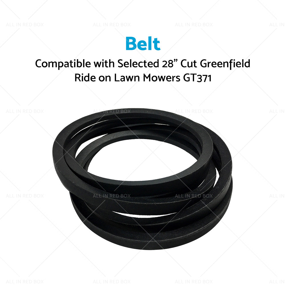 Drive Belt Suitable with Selected 28 inch Cut Greenfield Ride on Lawn Mowers GT371
