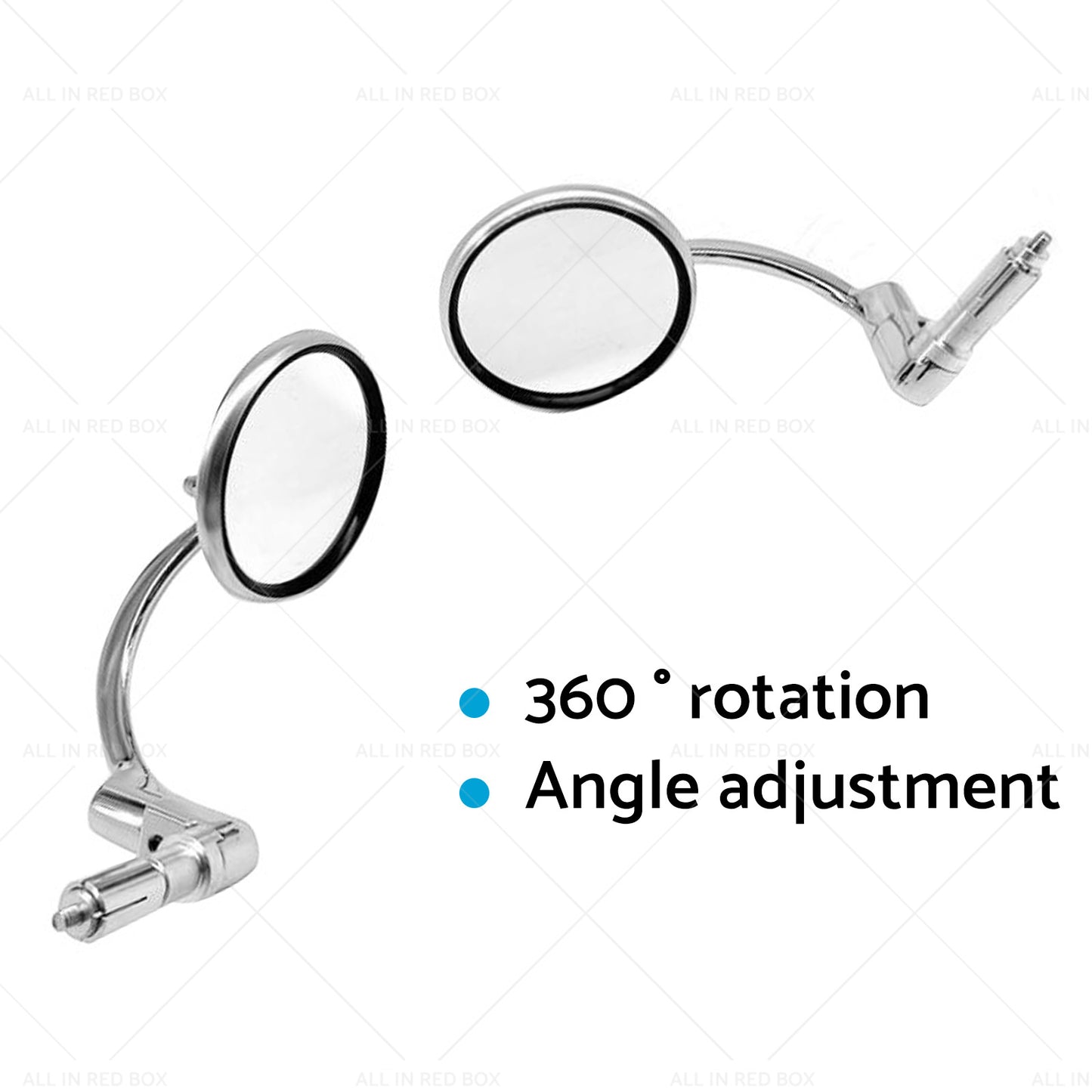 {{ Chrome Round Rearview Bar End Mirror Suitable for Motorcycle Chopper Racer }} - Buy Car Parts Online at {{ Kaka Auto Parts }}.