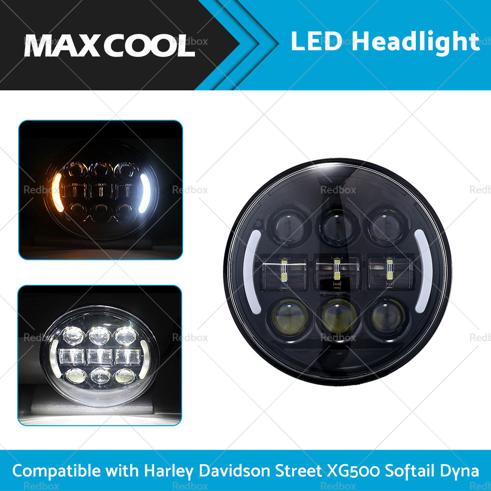 {{ LED Motorcycle Headlight Suitable For Harley Davidson Street XG500 Softail Dyna }} - Buy Car Parts Online at {{ Kaka Auto Parts }}.