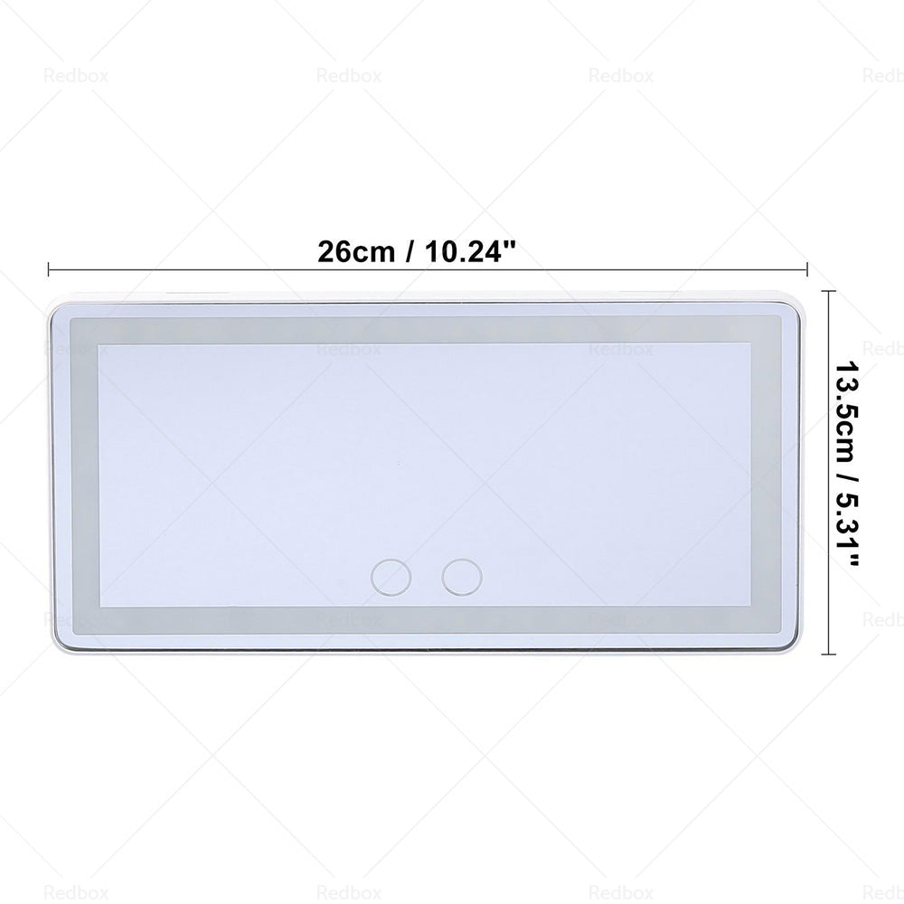 Car Sun Visor LED Makeup Cosmetic Mirror Set with 3 Type Light Touch Screen New