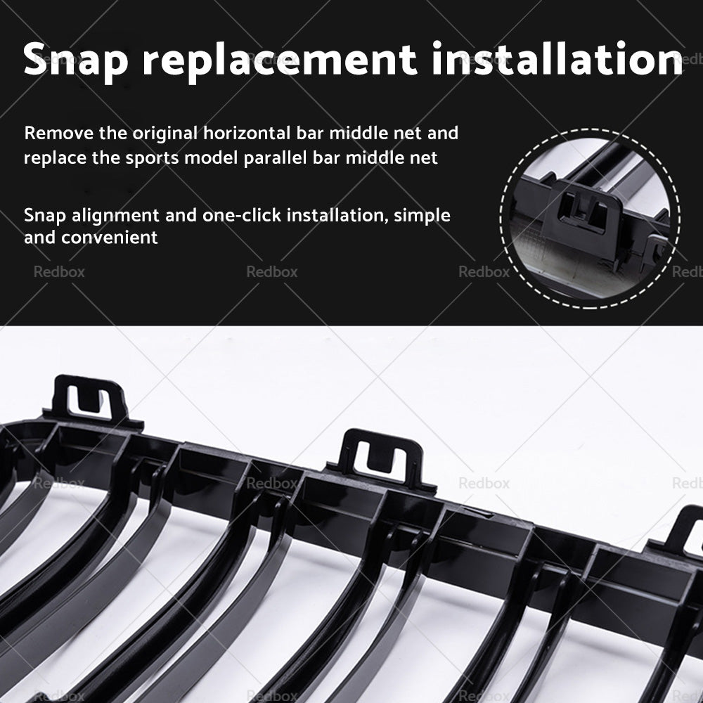 Bumper Grille Grill Suitable for BMW 4 Series F32 F33 F36 M3 F80 M4 Gloss Black