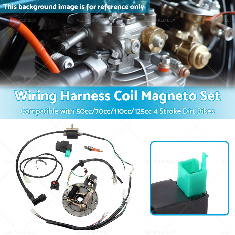 {{ 50cc 125cc Wire Harness Wiring Coil Magneto for Dirt Pit Trail Bike }} - Buy Car Parts Online at {{ Kaka Auto Parts }}.