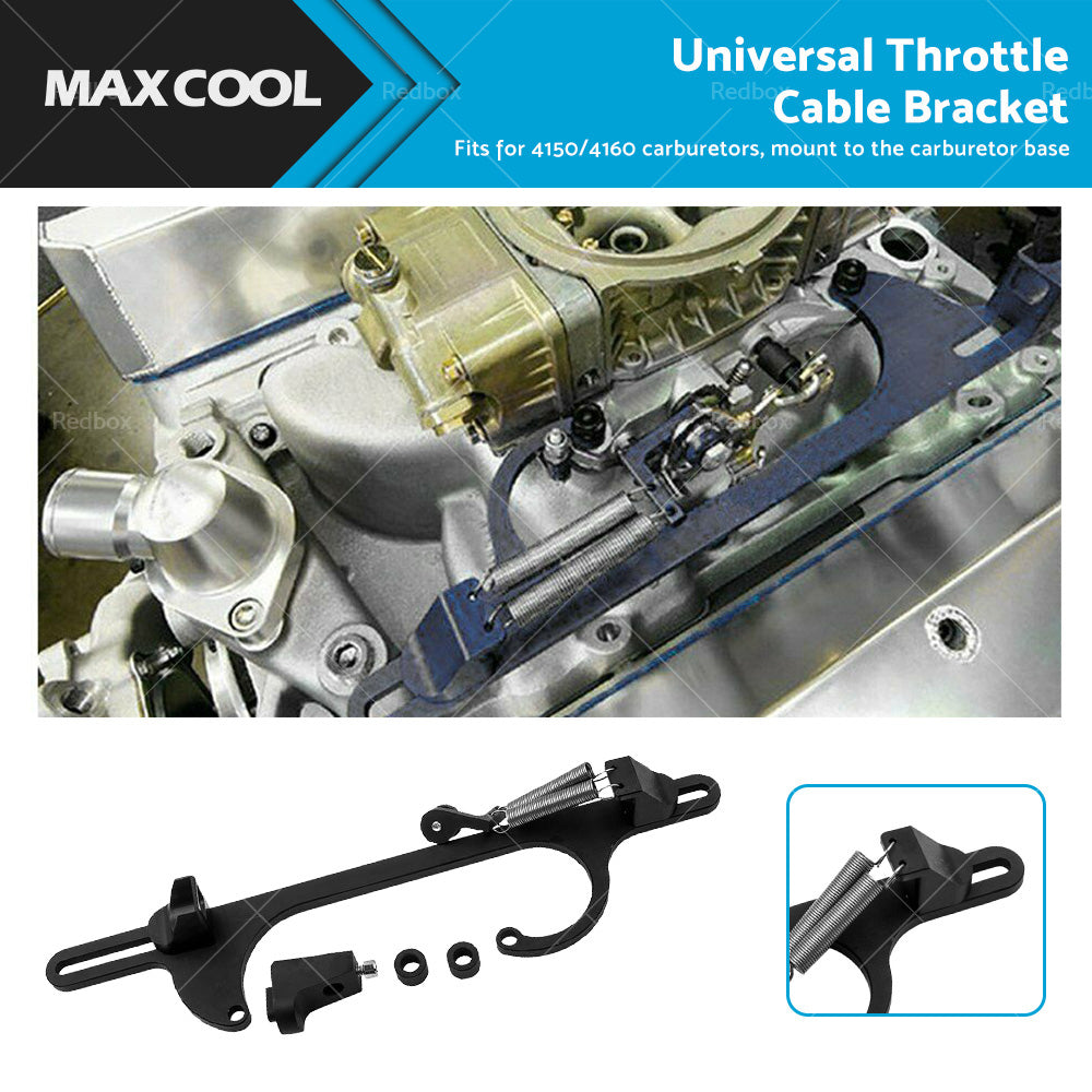 {{ Throttle Cable Bracket Carburetor Billet Aluminum Black Fits For Carb 4150 4160 }} - Buy Car Parts Online at {{ Kaka Auto Parts }}.