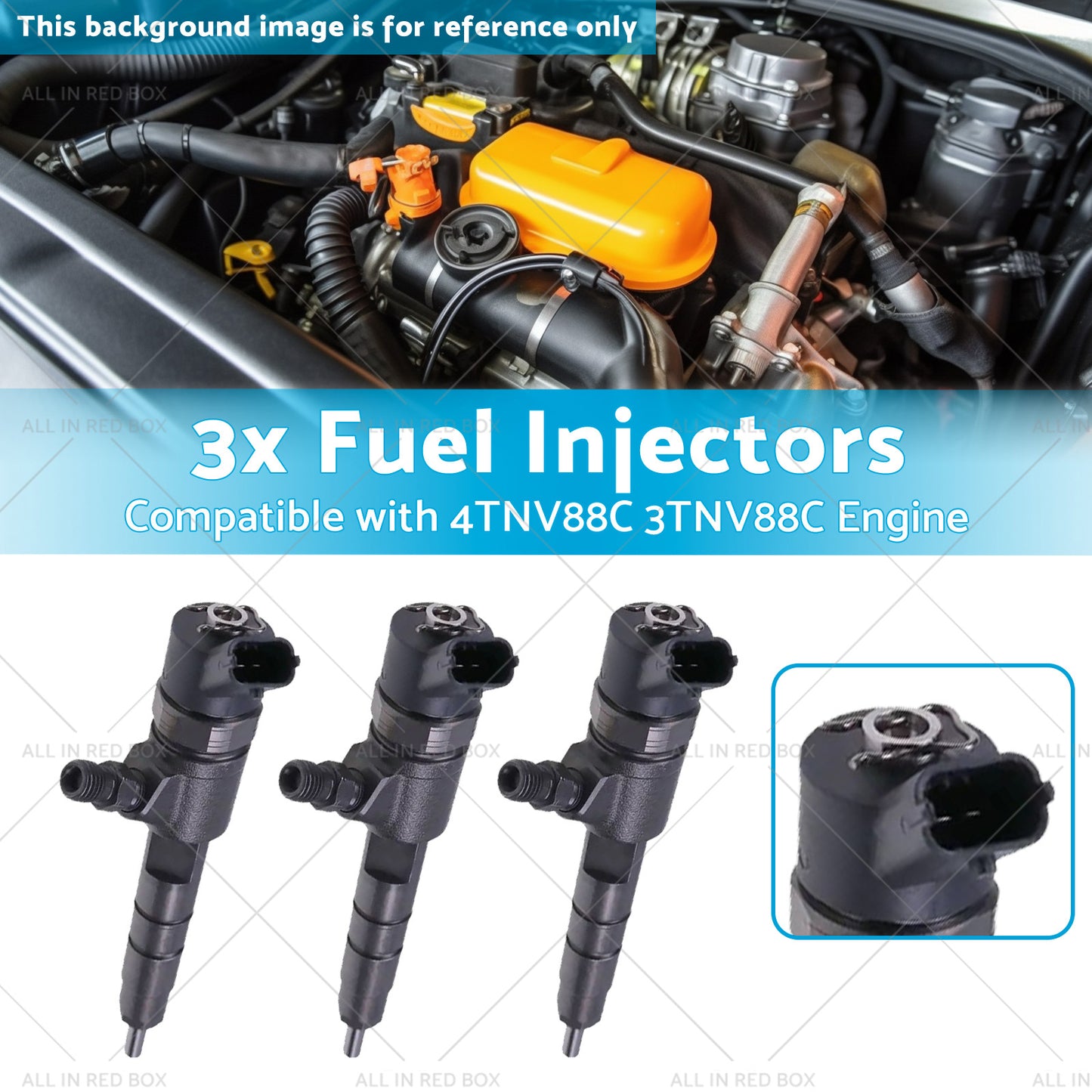 {{ 3x Fuel Injectors Suitable for 4TNV88C 3TNV88C Engine 129A00-53100 0445110463 }} - Buy Car Parts Online at {{ Kaka Auto Parts }}.