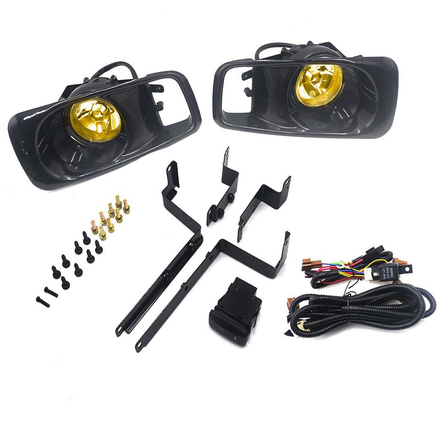 Yellow Fog Lights Suitable for Honda Civic EK EM 2 3 4 Dr JDM Lamp Kit 99-00